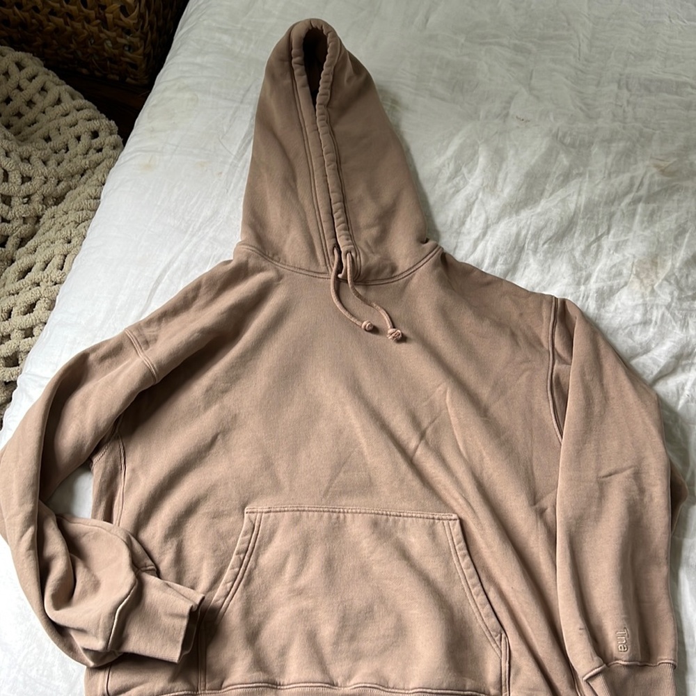TNA Aritzia Cozy AF Hoodie Size 2 Neutral Beige